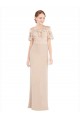 Off the Shoulder Sleeves Sheath Chiffon Prom Dress UK Website