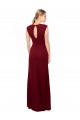 Cap Sleeves Chiffon Prom Dress with Pleated V-Neck Bodice UK Website