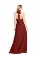 Slim High Neck Halter Fitted Open Back Chiffon Prom Dress UK Website