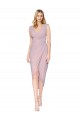 Cocktail Length High Low Mermaid Chiffon Wrapped Prom Dress UK Website