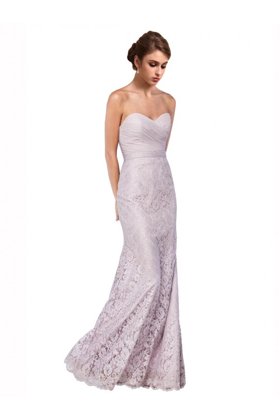 Floor Length Fitted Sweetheart Lace Prom Dress UK Website