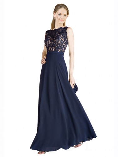 Bateaux Neckline A-Line Lace Prom Dress with Top Nude Layer UK Website