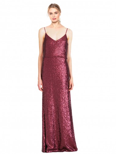 High Neck Halter Long Slim Sequin Prom Dress with V-Neck and Blouson Bodice UK Website