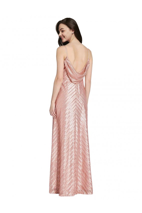 High Neck Low Back Sparkling Sequin Prom Dress UK Website