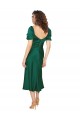 Ruched Sleeve Silky Satin Prom Dress UK Website