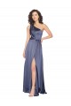 Draped Silky Satin Prom Dress with Tied Waist UK Website