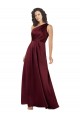 One Shoulder Silky Satin Prom Dress with Subtle Pleats UK Website