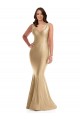 Shirred Shoulder Silky Satin Mermaid Prom Dress UK Website