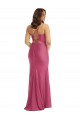 Cowl-Neck Open Tie-Back Silky Satin Mermaid Prom Dress with Frong Slit UK Website