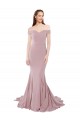 Off the Shoulder Mermaid Long Sweep Train Prom Dress UK Website