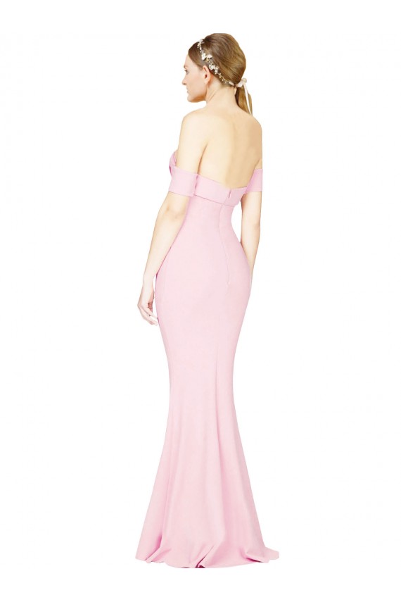 Full Length Off the Shoulder Prom Dress with Twist Front UK Website
