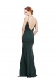 Deep V-Neck and Back Long Crepe Prom Dress UK Website