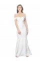 Mermaid Off the Shoulder Long Crepe Prom Dress with Low Back UK Website