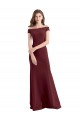 Off the Shoulder Fit and Flare Stretch Crepe Prom Dress UK Website