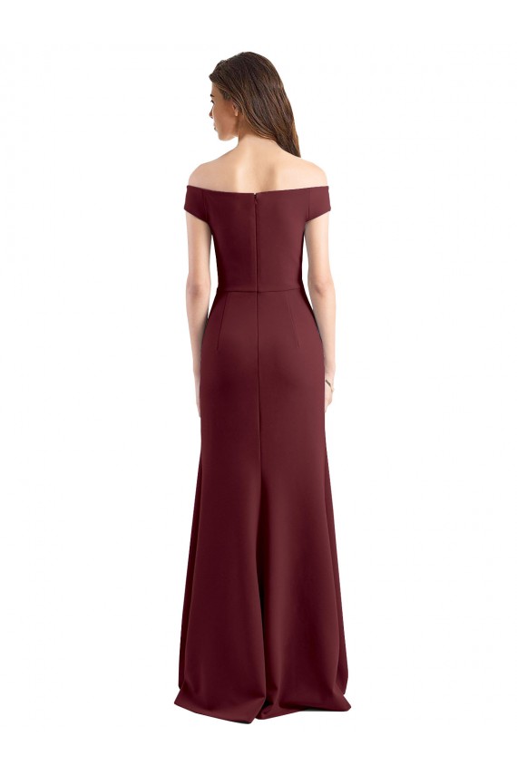Off the Shoulder Fit and Flare Stretch Crepe Prom Dress UK Website