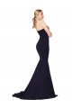 Sweetheart High Neck Sweep Train Sleeveless Crepe Prom Dress UK Website