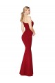 One Shoulder Long High Neck Sleeveless Mermaid Crepe Prom Dress UK Website
