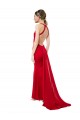 High Neck Mermaid Open Back Crepe Maxi Prom Dress with Train Detail UK Website