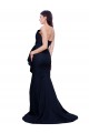 Long Strapless Sweep Train Low Back Crepe Prom Dress UK Website