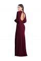 Puff Sleeves Long Maxi Briddesmaid Dress with Cutout Tie Back UK Website