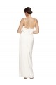 High Neck Stretch Satin Prom Dress with Low Back and Side Slit UK Website