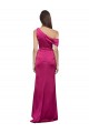 Off the Shoulder Short Sleeves Stretch Satin Prom Dress with Side Slit UK Website