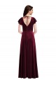 Flutter Sleeve Velvet Maxi Prom Dress with Pockets UK Website